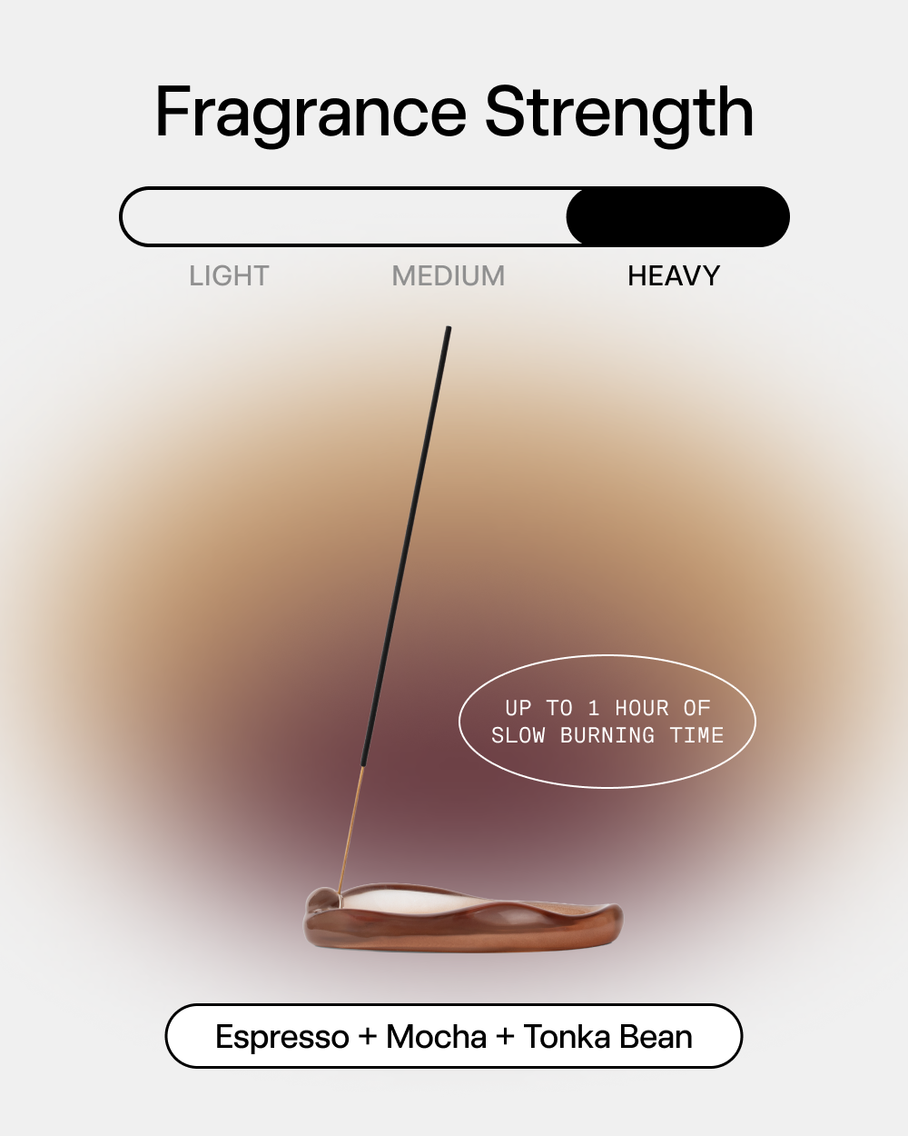 Incense + Holder Set in Mocha Magic